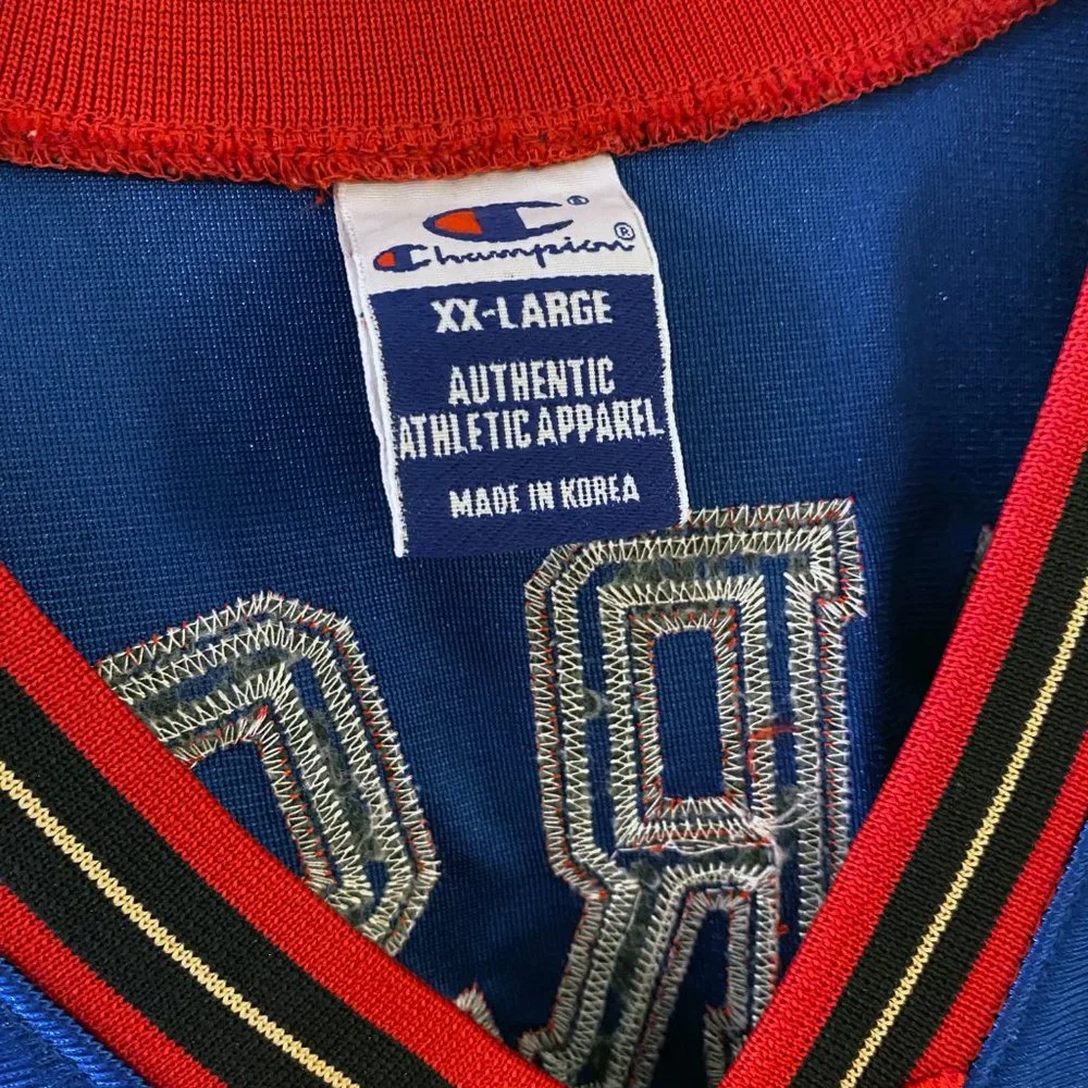 Champion - Allen Iverson Philadelphia 76ers Authentic Jersey (52) BLUE ALTERNATE - Picture 12 of 15